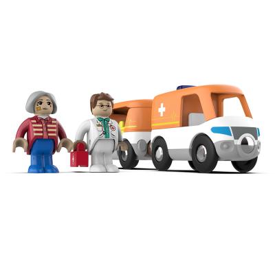 China Durable New Style Music Ambulance Indoor Games Car Track Toys With Sound And Light for sale