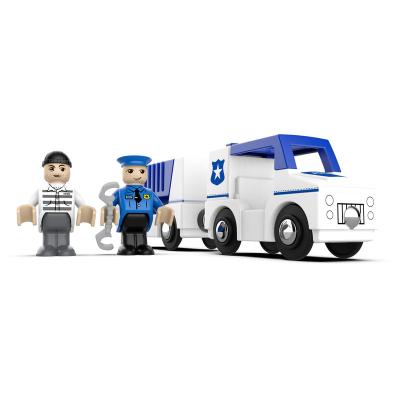 China Assemble Set Toys 2022 Most Popular Eco-friendly ABS Material Electric Train Set Music Police Car Kids Train Track Toy Car for sale