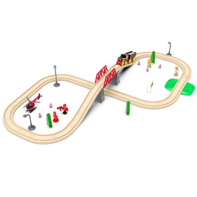 China New Hot Sale Durable Customized Wooden Round Track Toy Wooden Children Train Track Toy Set for sale