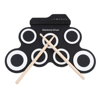 China Wholesale Portable Pad Silicone Digital Hand Roll Up Electronic Drum Kit Silicone Electric Drum Set Portable E USB Drums Sets Kids Mini for sale