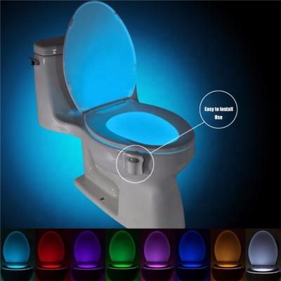 China Smart Night Light 8 Colors Smart PIR Motion Sensor Toilet Seat Control Sensor Waterproof Backlight For Toilet Bowl LED Luminaria Lamp WC Toilet Light for sale