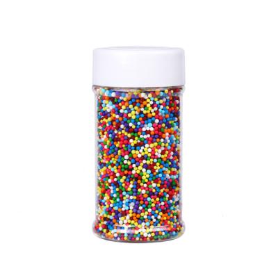 China Multicolor Edible Sugar Balls Wholesale Price Sugar Decorating Baking Ingredients Hehe Sprinkles Candy For Cake Decoration 2mm for sale