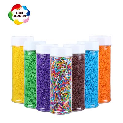 China Factory direct mix color sugar edible pearl polished rainbow colored jimmies in 130g bottle for cake cupcake donut decoration 2mm for sale