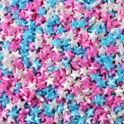 China Direct Wholesale Color Edible Confetti Bakery Decorating Ingredients Factory Mix Rainbow Shiny Stars in 500g Bottle for Bakery Decoration for sale