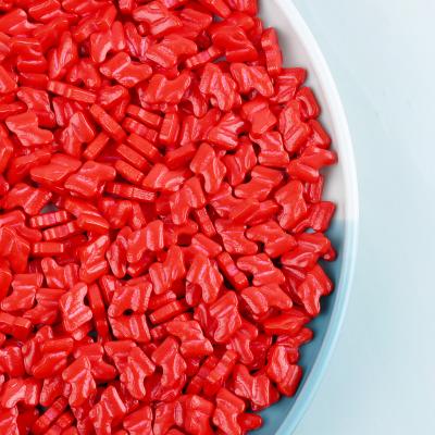 China Festive & Party Christmas Red Stockings Pressed Candy Wholesale Price Baking Ingredients Edible Decoration Sprinkles Candy For Cake Decoration for sale