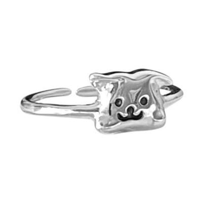 China POP Hot Sale Funky Dog Shape Cute Customized Jewelry S925 Sterling Silver Rings for sale