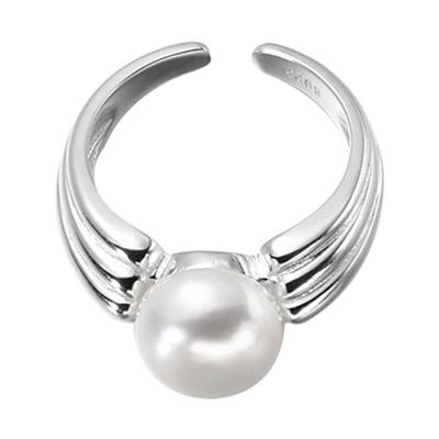 China Luxury New Arrival POP Sterling Silver Women 925 Gold Custom Jewelry 18k Pearl Ring for sale