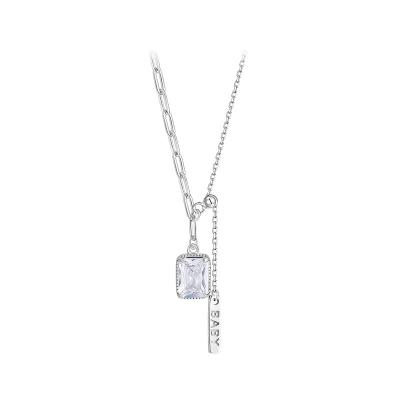 China New Arrival S925 Sterling Silver Zircon Cultivated Diamonds Beachvibes Summer Silver Necklaces For Beauty for sale