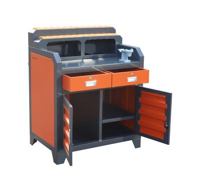 China High quality heavy duty A14 workbench with thick steel plate and customizable tool holders A14001 for sale