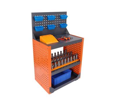 China CNC Worktable with Small Grid Plates Cabinet ABS Large Tool Rack Capacity Storage for BT30 BT40 A5001 for sale