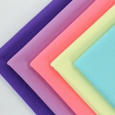 China Memory Suzhou Fortune Fashion Moisture Absorption Polyester Spandex Mesh Quick Dry Bird Eyes Fabric For T-shirt Tennis Garment for sale