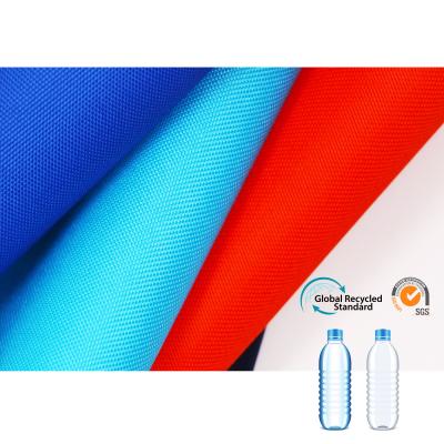 China 600d polyester fabric 600d rpet plastic bottle rpet sustainable fabric eco-friendly oxford waterproof oxford plastic polyester recycle pet bags fabric for sale