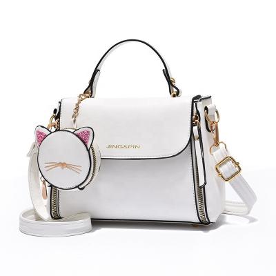 China 2021 PU Style Fashionable Western All-match Small Square Messenger Bag Women Handbag for sale