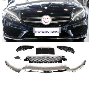 China Factory Price Car Front Bumper Grille Strip Body Plastic Parts For Benz C Class W205 2015-2018 2058851374 2058851474 2058851574 for sale