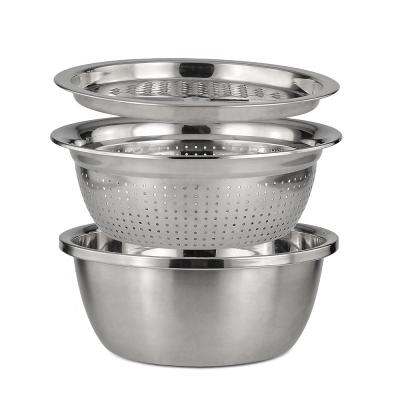 China Wholesale Viable Multi Size Kitchen Colander Colander Basket Stainless Steel Collapsible Colander With Base for sale