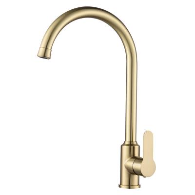 China Other TB-4112 Tengbo Long Neck Deck Mounted Kitchen Faucet Brass Mixer for sale