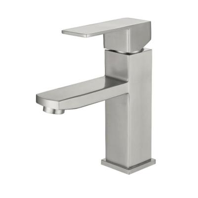 China Tengbo SS327 Series 304 Stainless Steel Single Handle Basin Faucet Rubinetti Banheiro De Torneira Metered Square Bagno Of Faucets for sale