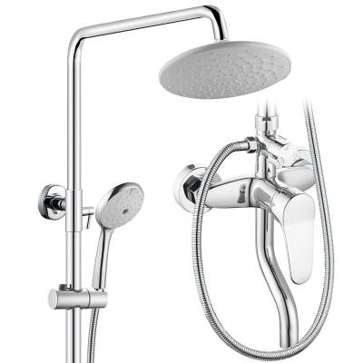 China With sliding bar TB-5010 Tengbo senator cay dong 3 way shower bath mixer brass with sliding bar for sale