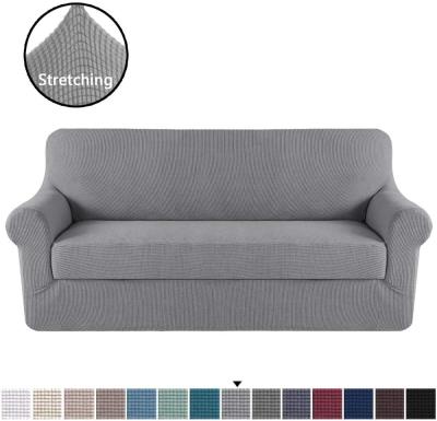 China Modern 4 Seat Sofa Slipcover Jacquard Stretch Fabric Sofa Couch Covers Luxury 2 Piece Sofa Covers for sale