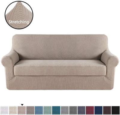 China Modern Stretch Sofa Covers Couch Covers 2 Pieces 3 Seat Armchair Covers Form Fit Furniture Covers for sale