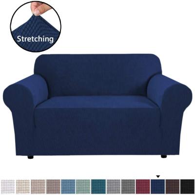 China Modern Loveseat Sofa Covers Best Sale Blue Jacquard Design Slip Covers Cheap Sofa Covers for sale