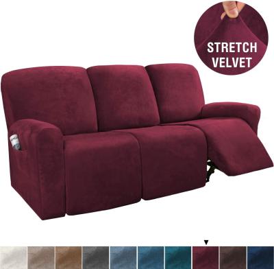 China Modern Luxury Velvet 3 Seater Recliner Cover Furniture Covers For Recliner Chairs_Sofa_Cover Recliner for sale