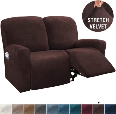 China Modern Velvet Stretch Recliner Chair Covers Two Seats Recliner Cover Furniture Covers For Recliner Chairs for sale