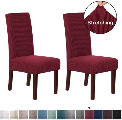 China High Quality Dining Jacquard Chair Cover 2 Pieces Chair Covers Spandex Polyester Set Chair Covers Housse De Chaise for sale