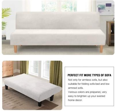 China Modern Luxury Velvet Fitted Sofa Bed Cover Universal Sofa Cover For Armless Sofas for sale