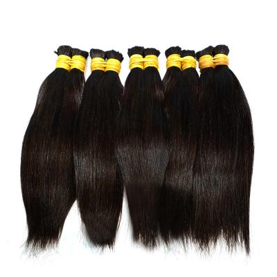 China Good Quality Raw Silky Straight Double Wave Human Hair Bulk Extension 8inch 100% Human Hair 30inch Straight Drawn Remy Hair for sale