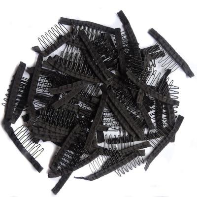 China Making Wig Caps 7 Teeth Wig Accessories Hair Wig Combs For Extensions Black Hair Clips With Lace For Wig Cap for sale