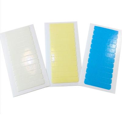 China Custom Logo Eco-Friendly Double Side Hair Replacement Tape Tabs Custom Size Color Tape For Hair Extensions for sale