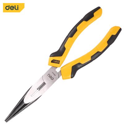 China EDL2108 MULTI FUNCTIONAL Grocery Tools Clamp Professional Cutter Circlip Flat Round Locking 8inch Long Needle Nose Pliers for sale