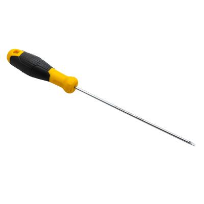 China EDL6331501 Plastic Grocery Tools Pvc Magnetic Handle Cheap Slotted Screwdriver 3x150mm for sale