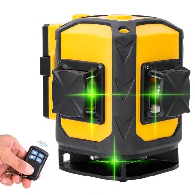 China Grocery tools lazer beam laser cross12 self level green lines leveling construction 3d auto rotary level laser level 330*125*280MM for sale