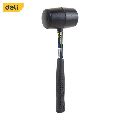 China Grocery Hammer Tools DL5612 12/16/24 Ounce Rubber Heavy Duty Rubber Hammer For Floor Ceramic Tile Rubber Mallet Hammer Installation for sale