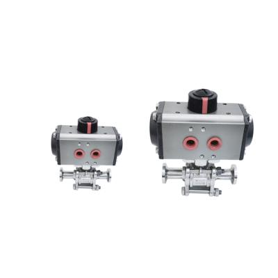 China SMS 1.5 Inch General Tri End Flange Sanitary Automatic Control Electric Ball Valve for sale