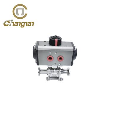 China General DIN DN50 Flange End SS316L Electric Actuated Ball Valve For Beverage for sale