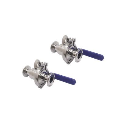 China General sanitary tri flange straight 1/2 ball valve 1.5 2 stainless steel ss304 for sale