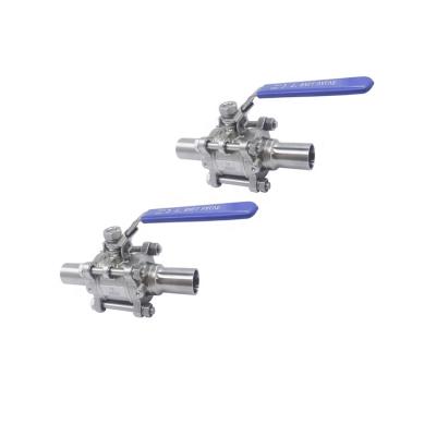 China SS304 SS316L Beverage Milk Dairy General Price 2 3 Inch Stainless Steel Ball Valve for sale