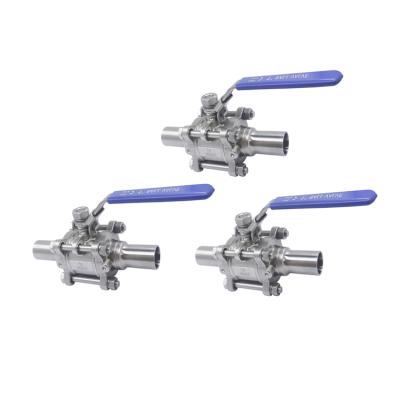 China General Sanitary 304 Way 316L 3 1/2 Inch Ball Valve for sale