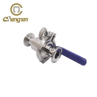 China One Way 316 Stainless Steel General Sanitary Flange End Manual Ball Valve for sale