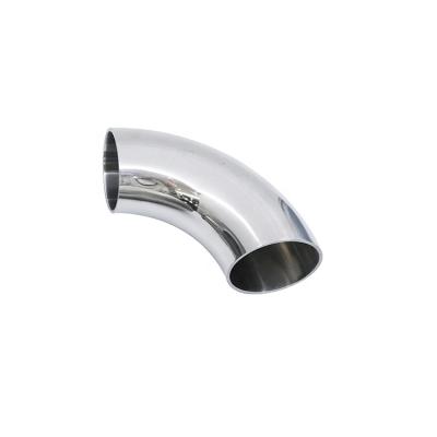 China Used for Sanitary Plumbing Connections 316L SMS76 SMS63 Pipe Fitting Stainless Steel 90 Degree Elbow for sale