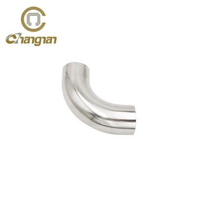 China For Dairy SS304 3A DIN Stainless Steel 90 Degree Pipe Fitting Buttweld Elbow for sale