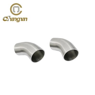 China Used for Sanitary Pipe Connections SMS DIN 3A Stainless Steel SS304 316 45 Degree Weld Elbow for sale