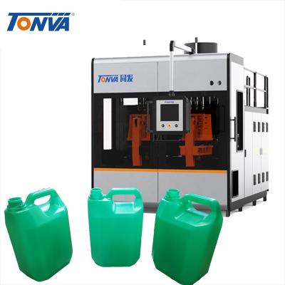 China Plastic bottle jerrycan 5L production HDPE extrusion blow molding machine and plastic molds maker for sale