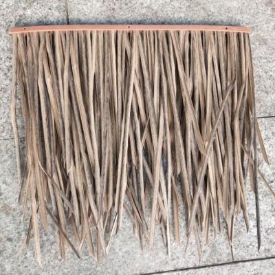 China Tropical Artificial Palm Synthetic Plastic Thatch Leaves Definition Easy Installation for sale