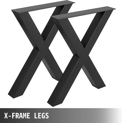 China X Shaped Frame Legs for Black Industrial Rustic Metal Dining Table in Office Interior for sale