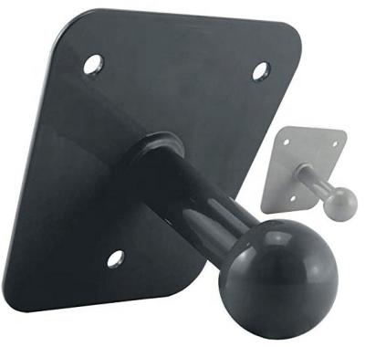 China Matte Black Powder Coated Carbon Steel Bike Rack Wall Mount Bracket Ball Head Black for sale