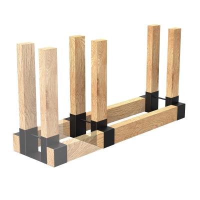 China Easy to Carry and Store Firewood Rack Heavy Duty Brackets Kit for Indoor and Outdoor for sale